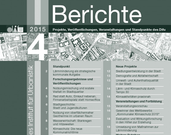 Cover des Berichte-Heftes 4/2015