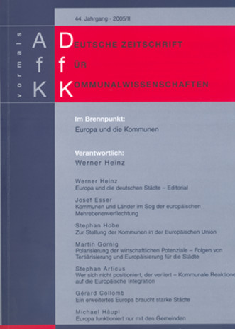 Cover: Europa und die Kommunen