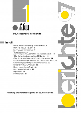 Cover: Difu-Berichte 1/1997