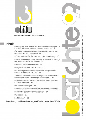 Cover: Difu-Berichte 3/1999