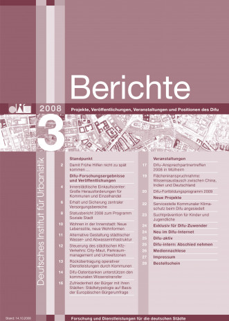 Cover: Difu-Berichte 3/2008