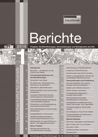 Cover: Difu-Berichte 1/2015