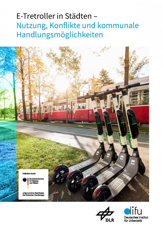 Cover der Publikation E-Tretroller in Städten Cover der Publikation E-Tretroller in Städten